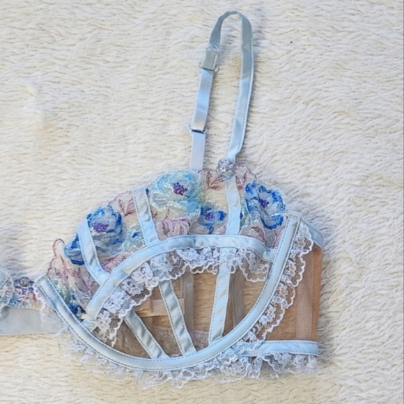 New!For Love and Lemons Sorbet Rose underwire Bra - Picture 9 of 13